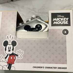 COPY - Aldi Disney Mickey Mouse children’s character sneakers silver black size2